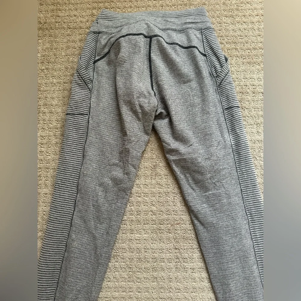 Lululemon Base Runner Pant Mini Check Pique White Heathered Black Jogger
